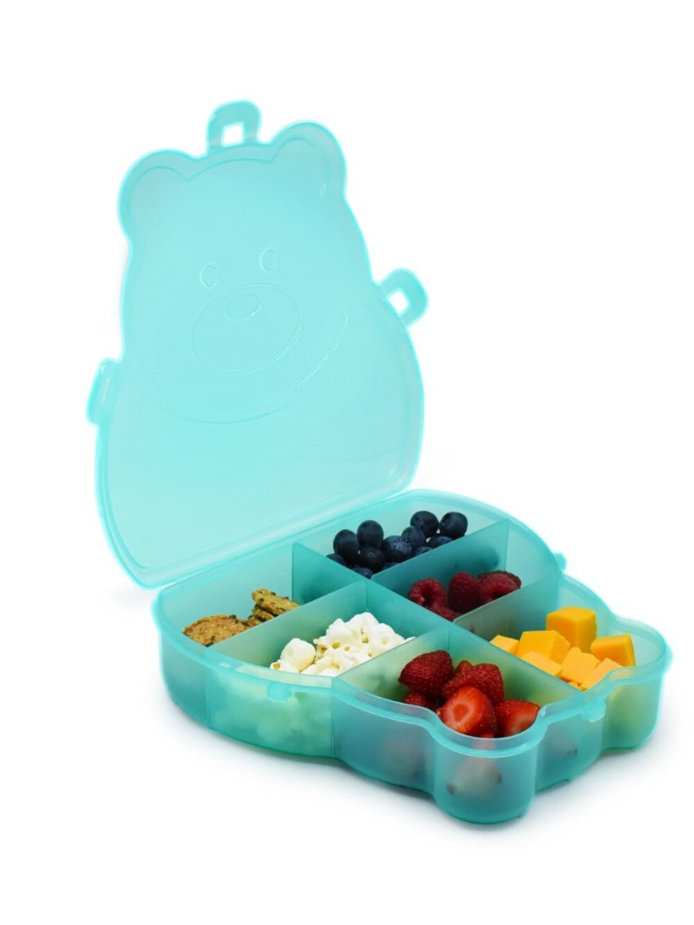 Melii Bear Shape Snackle Box With 6 Adjustable Compartments on-the-go!, NWT